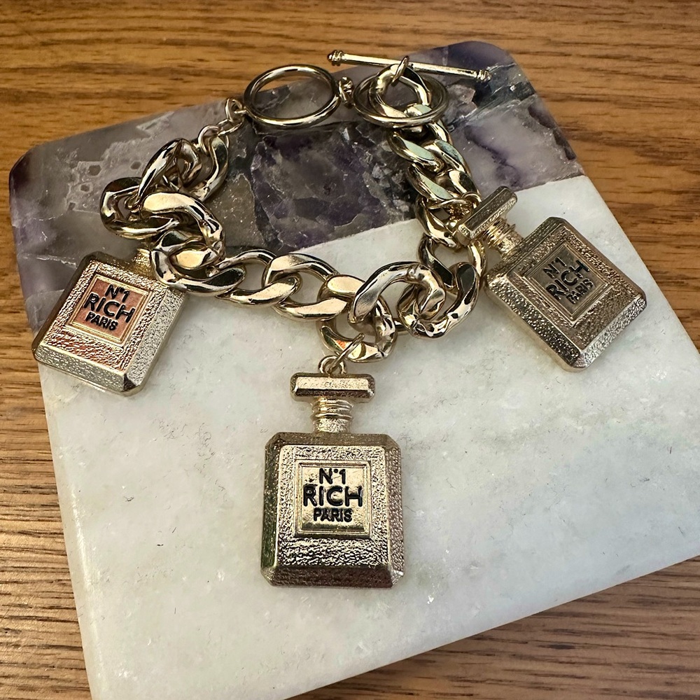 CC Gold No.1 Rich Paris Perfume bottle bracelet